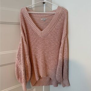 American Eagle Outfitters Blush V-Neck Sweater